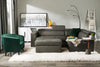 Drake 3-Piece Faux Suede Right-Facing Sleeper Sectional - Cement 