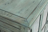 Rocco Blue Accent Cabinet – Medium  - Rustic style Accent Cabinet in Vintage blue with green and grey undertones Acacia