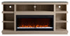 Axel 74" Modern  Electric Fireplace TV Stand with Storage and Cable Management for TVs up to 85"- Taupe|Meuble pour téléviseur moderne Axel de 74 po avec foyer électrique, rangement et système de gestion des câbles pour téléviseurs jusqu’à 85 po - taupe