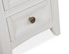 Heron Cove 15" Traditional Glass Top End Table with Storage and Shelf - White Pine|Table de bout traditionnelle Heron Cove de 15 po avec dessus en verre, rangement et tablette - pin blanc