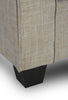 Sawyer Linen-Look Fabric Loveseat - Light Grey 
