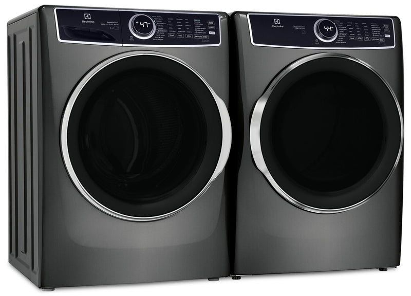 Laveuse à chargement frontal de 5,2 pi³ et sécheuse électrique de 8 pi³ de Electrolux – titanes