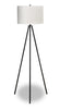 63" Black Metal Tripod Floor Lamp|Lampe à pied de type trépied de 63 po en métal noir