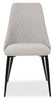 Miya Dining Chair with Polyester Fabric, Metal - Grey | Chaise de salle à manger Miya en tissu de polyester et en métal - grise