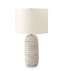 28" Cream Textured Resin Table Lamp|Lampe de table de 28 po en résine texturée crème