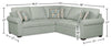 Scott Living Haven 2-Piece Right-Facing Chenille Fabric Sectional - Seafoam Blue | Sofa sectionnel de droite Haven de Scott Living 2 pièces en tissu de chenille - bleu écume de mer