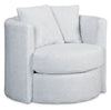 Fauteuil d’appoint pivotant Cuddler Petite de 36 po fabriqué au Canada en tissu de chenille - gris Teddy Star