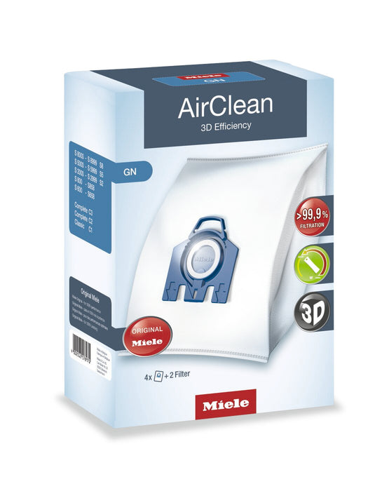 Sacs à poussière AirClean 3D Efficiency GN de Miele, ensemble de 4 - 10123210