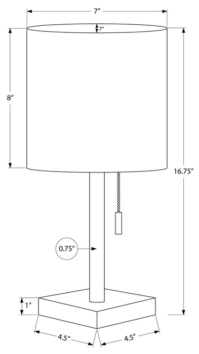 Ensemble 2 lampes de table de 17 po en métal nickel avec recharge USB