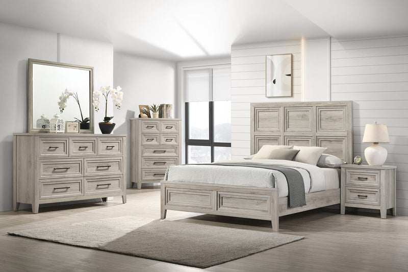 Commode verticale Lara de 33,9 po (L) x 50,5 po (H) à 5 tiroirs pour la chambre à coucher - gris antique