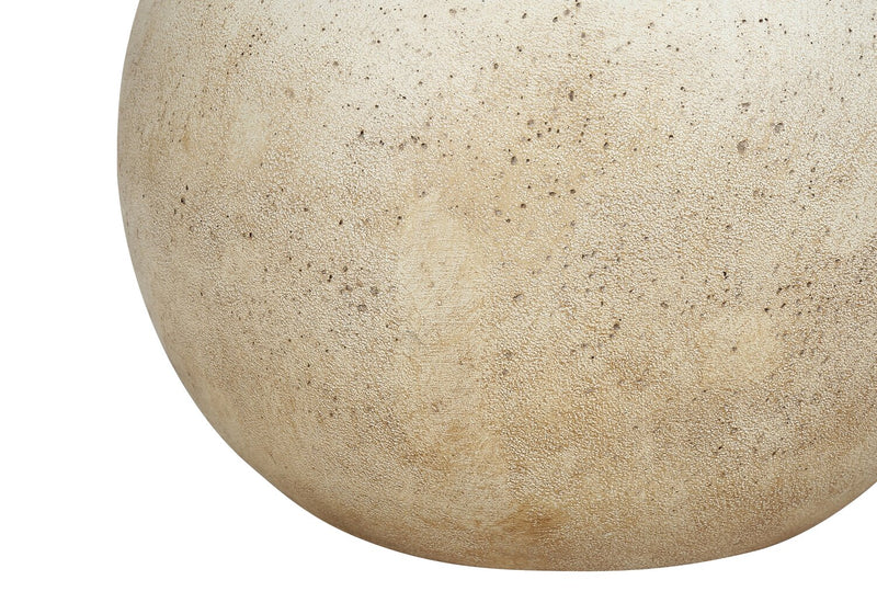 Lampe de table de 20 po béton beige avec abat-jour lin