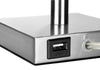17" Nickle Metal 2-Piece Set, with Two Table Lamps and USB Charging|Ensemble 2 lampes de table de 17 po en métal nickel avec recharge USB