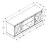 Marston 60” TV Stand - Brown 