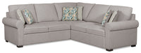 Sofa sectionnel de droite Haven de Scott Living 2 pièces en tissu de chenille - gris
