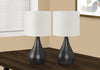 18" Black Metal 2-Piece Set, with Two Table Lamps|Ensemble 2 lampes de table de 18 po en métal noir