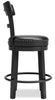 Otis Counter-Height Swivel Stool - Black 