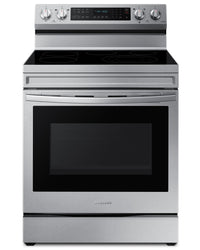 Cuisinière intelligente électrique amovible Samsung de 6,3 pi³ avec friture à air - acier inoxydable…