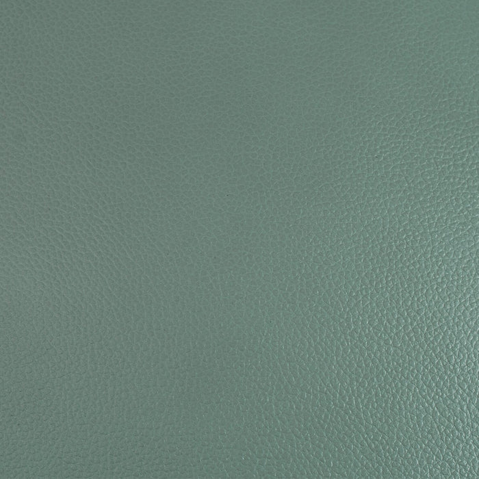 Fauteuil Vita de Château d’Ax de 44 po en cuir 100 % véritable avec coutures à motif de diamant et pattes en bois - vert écume de mer