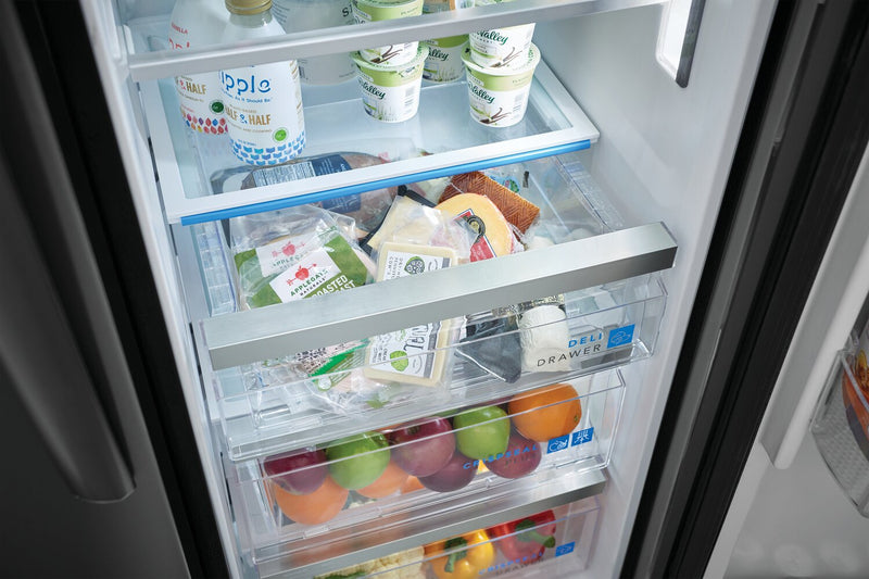 Réfrigérateur Frigidaire Gallery de 22,3 pi³ et de 36,1 po de profondeur comptoir à compartiments juxtaposés - acier inoxydable noir Smudge-ProofMD - GRSC2352AD