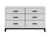 Kate Dresser - White - Contemporary style Dresser in White Asian Hardwood, Medium Density Fibreboard (MDF), Plywood