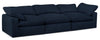 Eclipse Linen-Look Fabric Modular Sofa - Navy 