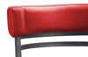 Mila Counter-Height Stool with Swivel Seat & Vegan Leather Fabric, 25"H, Metal - Red | Tabouret 25 po bar Mila en tissu de cuir végétalien et en métal avec siège pivotant - rouge
