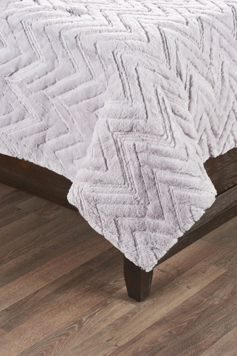 Ensemble d'édredon Tilda 3 pièces pour lit double ou grand lit - gris