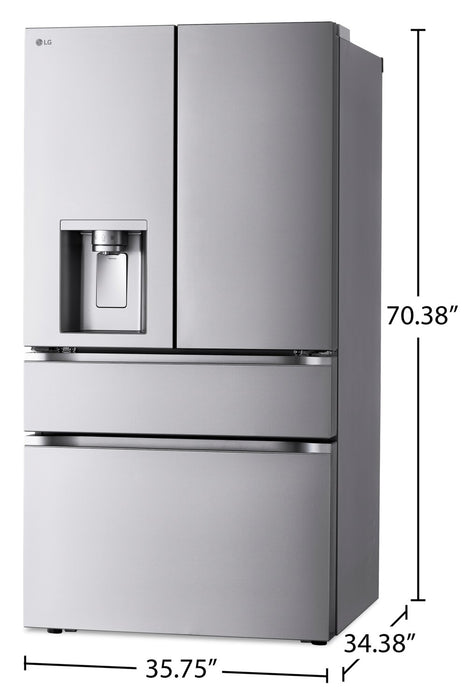 Réfrigérateur LG de 29 pi³ et de 36 po à portes françaises - acier inoxydable Smudge-ProofMD - LF29S8330S