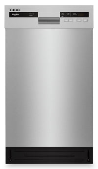 Lave-vaisselle encastré Whirlpool de 18 po et de 50 dBA avec commandes à l’avant - armoire en acier …