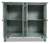 Rocco Blue Accent Cabinet – Medium  - Rustic style Accent Cabinet in Vintage blue with green and grey undertones Acacia