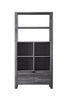 75” Bookcase - Grey  - Contemporary style Bookcase in Grey Medium Density Fibreboard (MDF)