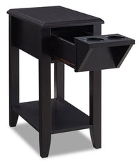 Table de fauteuil Torry de 11,5 po avec tiroir - rouge cacao
