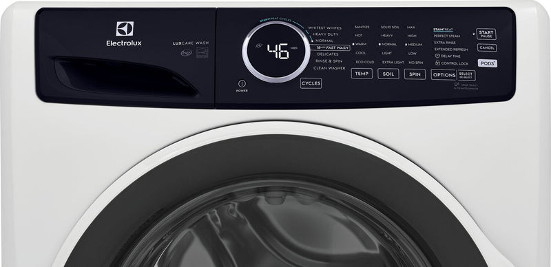 Laveuse à la vapeur haute efficacité Electrolux à chargement frontal de 5,2 pi³ - blanche - superposable - ELFW7437AW