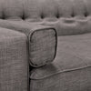 Avery Linen-Look Fabric Futon - Grey 