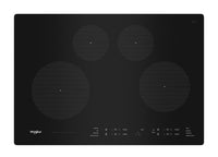 Surface de cuisson à induction Whirlpool de 31 po à 4 éléments - noire - WCI55US0JB