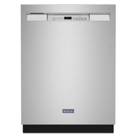 Lave-vaisselle encastré Maytag de 24 po et de 50 dBA avec commandes à l’avant - acier inoxydable rés…