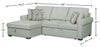 Scott Living Haven 2-Piece Left-Facing Chenille Fabric Sleeper Sectional with Storage Chaise - Seafoam Blue | Sofa-lit sectionnel de gauche Haven de Scott Living 2 pièces en tissu de chenille avec fauteuil long de rangement - bleu écume de mer