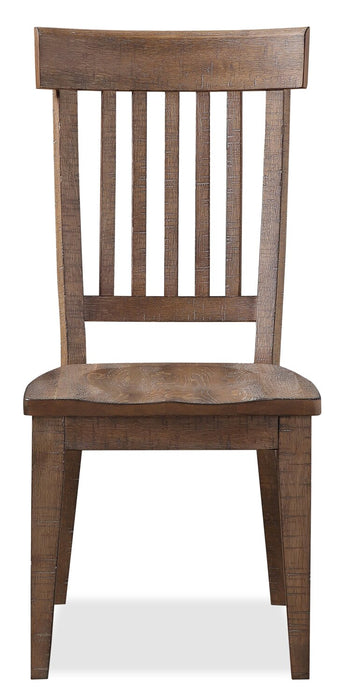 Ensemble de salle à manger Cedar 6 pièces en pin avec table de 72,07 po (L), base à tréteaux, banc et 4 chaises - brun