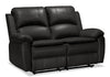 Chandler Leath-Aire Reclining Loveseat - Grey  