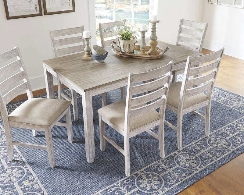 Ensemble de salle à manger Koda 7 pièces avec table de 59,9 po (L) et 6 chaises - blanc