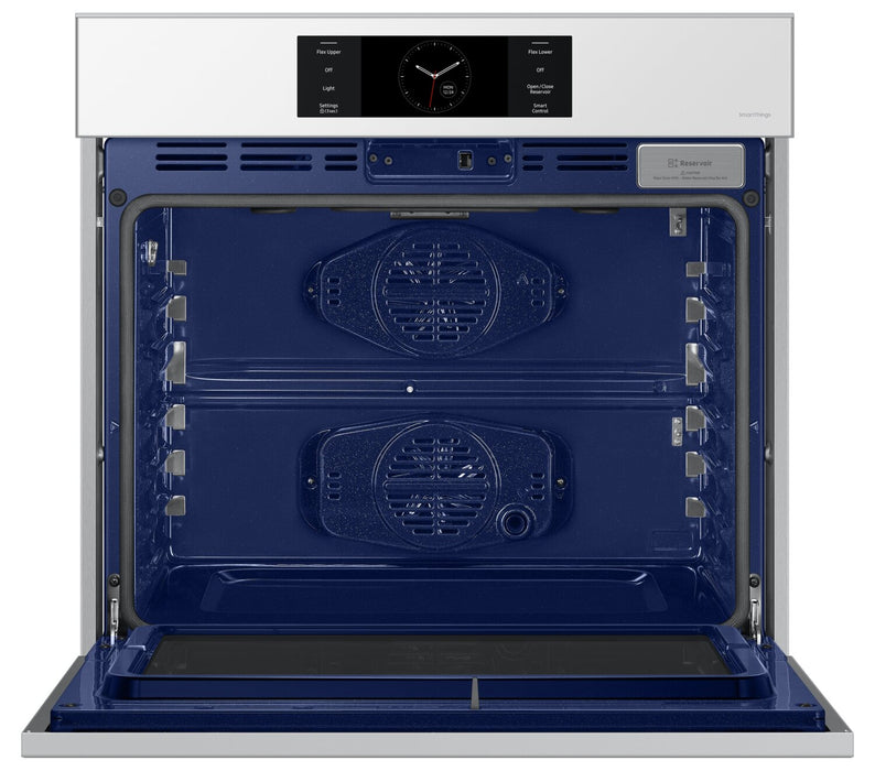 Four mural simple électrique Samsung de 5,1 pi³ et de 30 po avec caméra AI Pro CookingMC et Air Sous Vide - blanc - NV51CB700S12AA