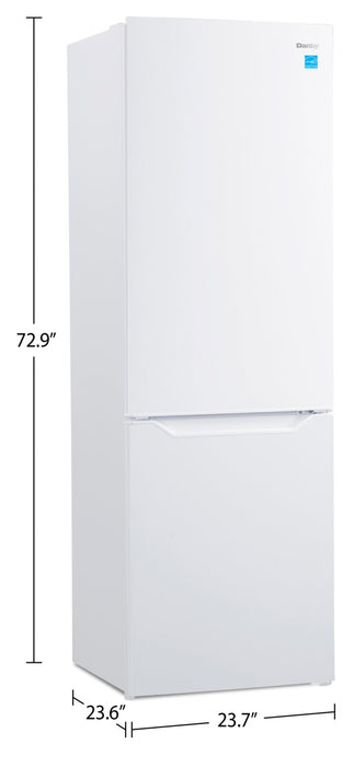 Réfrigérateur Danby de 10,3 pi³ et de 23,7 po à congélateur inférieur - blanc - DBMF100B1WDB