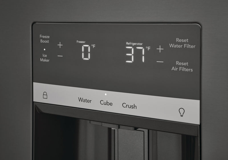 Réfrigérateur Frigidaire de 27,8 pi³ et de 36 po de profondeur standard à portes françaises - acier inoxydable noir - FRFS2823AD