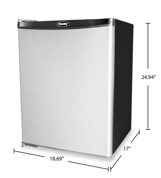 Mini réfrigérateur Danby de 2,2 pi³ et de 18,7 po à 1 porte - acier inoxydable - DAR022A1SLDB