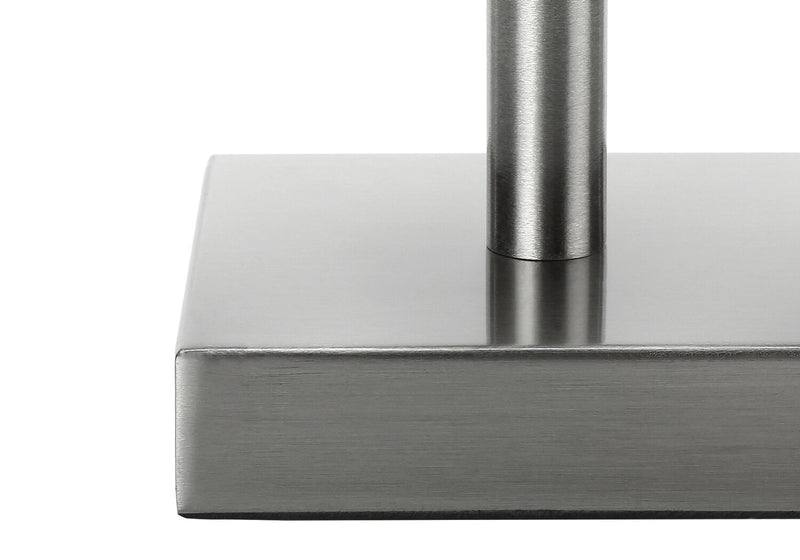 Ensemble 2 lampes de table de 17 po en métal nickel avec recharge USB