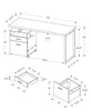 Heather Adjustable Desk - Espresso 