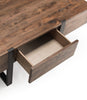 Manchester 54" Rustic Coffee Table with Storage - Brown Wood with Iron Base|Table à café rustique Manchester de 54 po avec rangement - bois brun avec base en fer