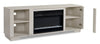 Antoni 62” TV Stand with Crystal Ember Firebox - White
