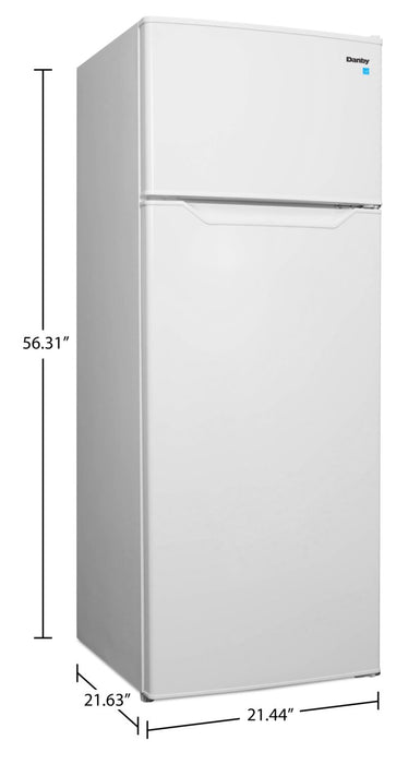 Réfrigérateur Danby de 7,4 pi³ et de 21,4 po à congélateur supérieur - blanc - DPF074B2WDB-6
