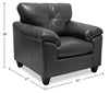 Addison Leath-Aire Chair - Grey 